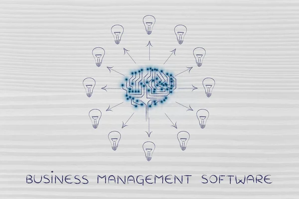 Konzept der Business Management Software — Stockfoto