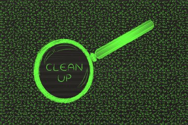 dağınık ikili kod analiz Büyüteç tarafından Clean Up