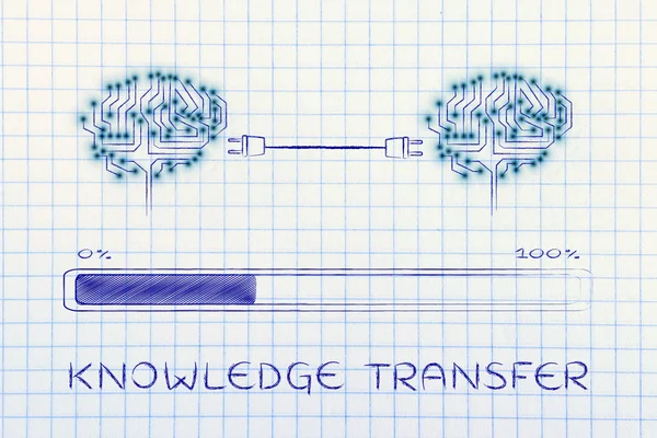 Concept of knowledge transfer — Stock Photo, Image