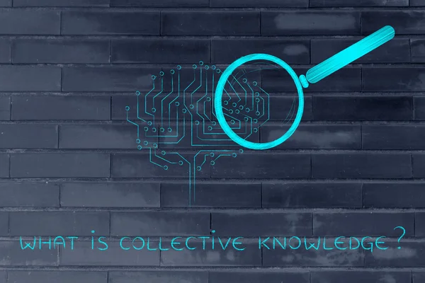 Concepto de conocimiento colectivo — Foto de Stock