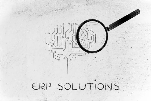 Concetto di soluzioni erp — Foto Stock