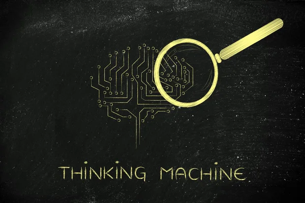 Concept van denken machine — Stockfoto
