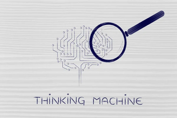 Concept van denken machine — Stockfoto