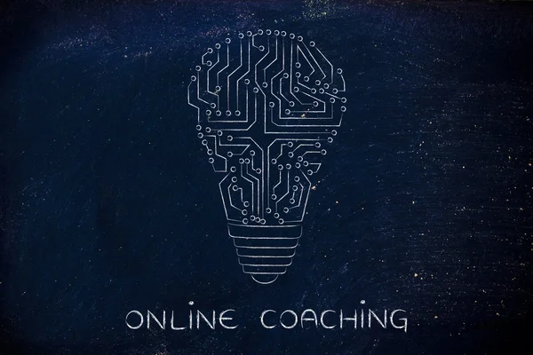 Koncepcja coachingu online — Zdjęcie stockowe