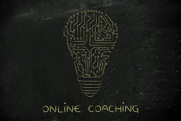 Begreppet online coaching — Stockfoto