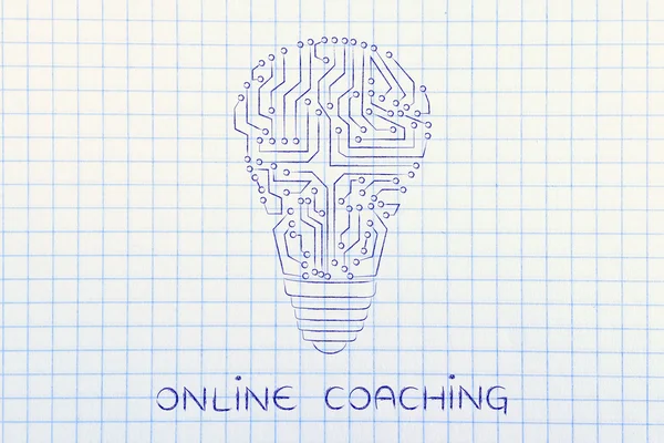 Konzept des Online Coachings — Stockfoto