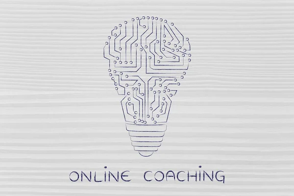 Begreppet online coaching — Stockfoto