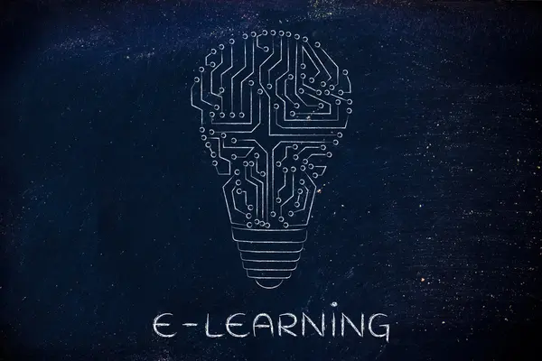 Λάμπα έκανε ηλεκτρονικών κυκλωμάτων, e-learning — Φωτογραφία Αρχείου