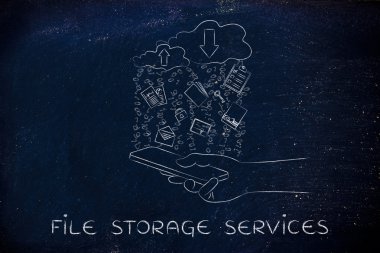 dosya depolama hizmetleri kavramı