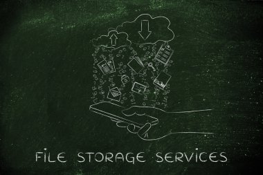 dosya depolama hizmetleri kavramı