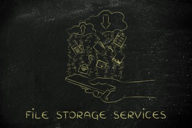 dosya depolama hizmetleri kavramı