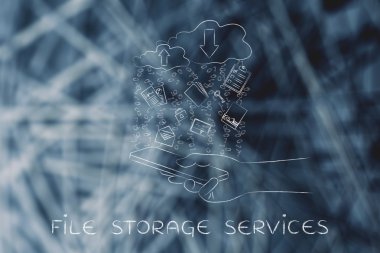 dosya depolama hizmetleri kavramı