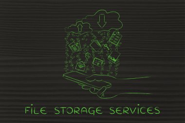 dosya depolama hizmetleri kavramı