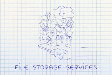 dosya depolama hizmetleri kavramı