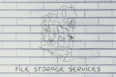 dosya depolama hizmetleri kavramı