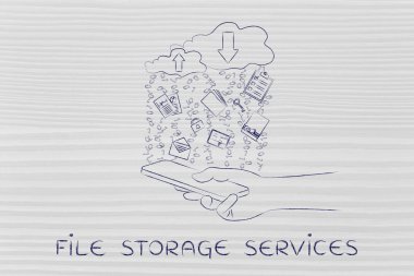 dosya depolama hizmetleri kavramı