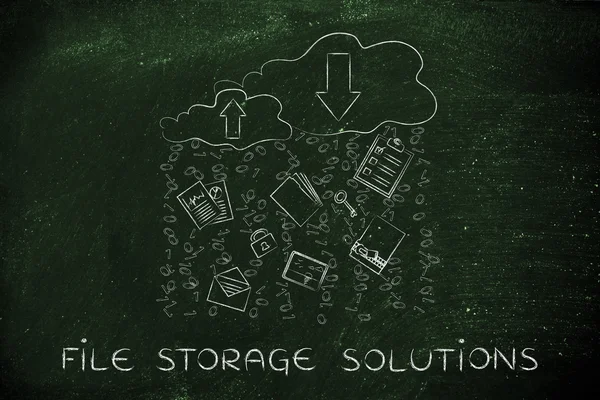 Concepto de soluciones de almacenamiento de archivos — Foto de Stock