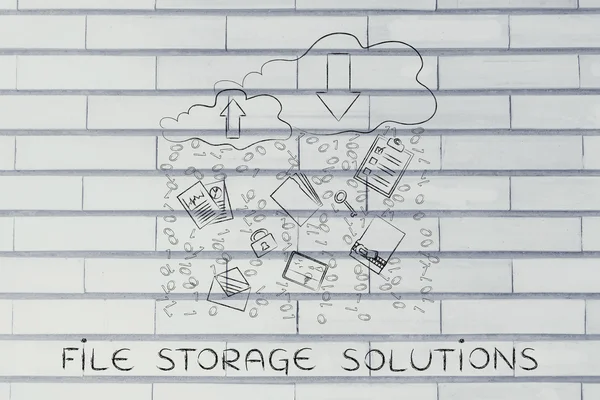 Conceito de soluções de armazenamento de arquivos — Fotografia de Stock
