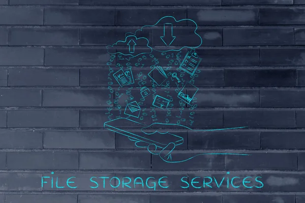 dosya depolama hizmetleri kavramı