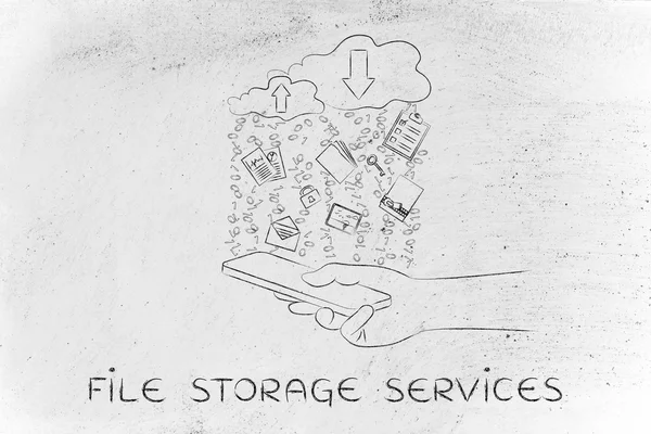 Concept of file storage services — Stock Photo, Image