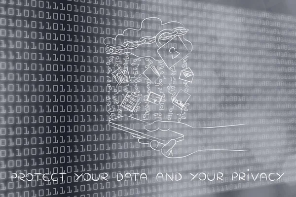 Concept of protected your data and your privacy — Stock Photo, Image