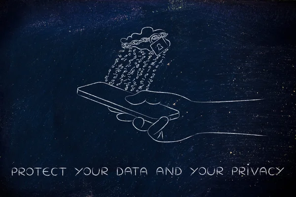 Concepto de proteger sus datos y su privacidad —  Fotos de Stock