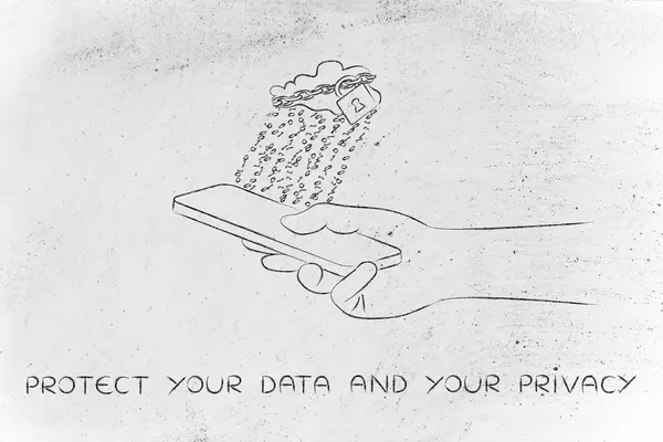 Concept of protect your data and your privacy — Stock Photo, Image