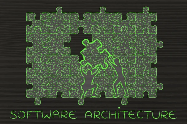 Concepto de construcción de software — Foto de Stock