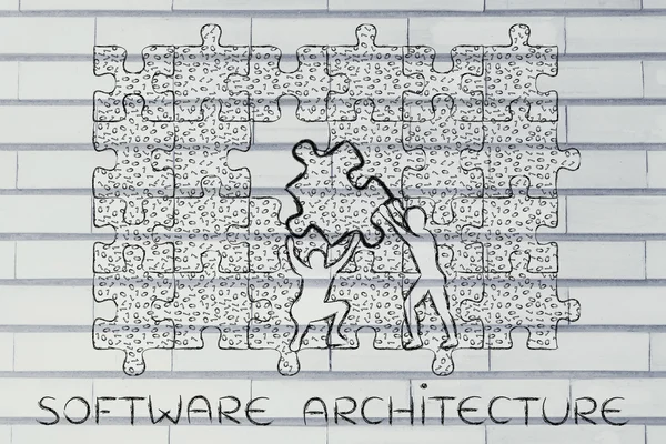 Concepto de construcción de software — Foto de Stock