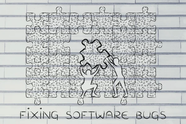 Concepto de corrección de errores de software — Foto de Stock