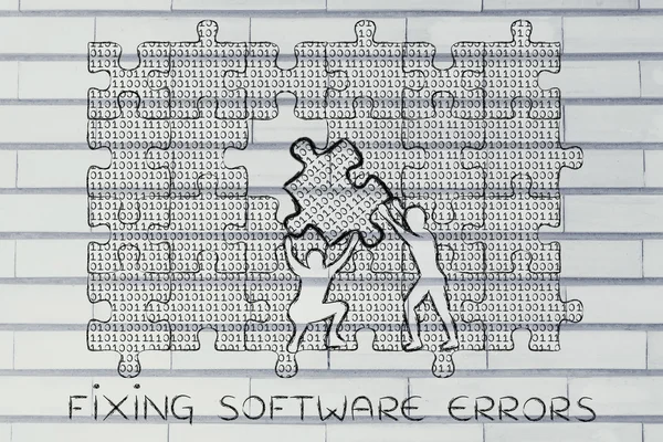 Концепція виправлення помилок програмного забезпечення — стокове фото