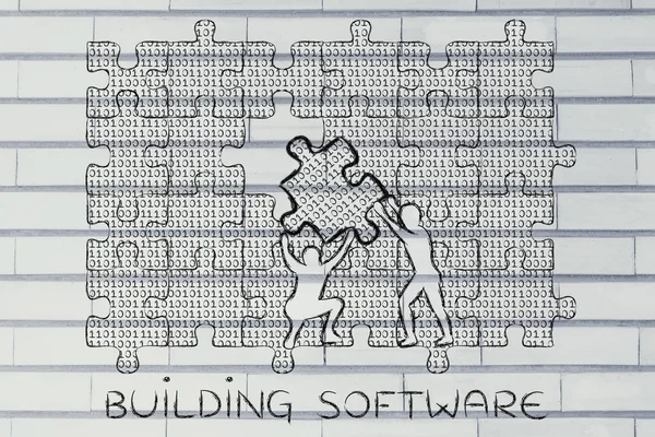 Концепція побудови програмного забезпечення — стокове фото