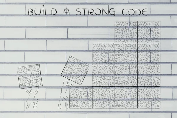 建设一个强大的代码的理念 — 图库照片