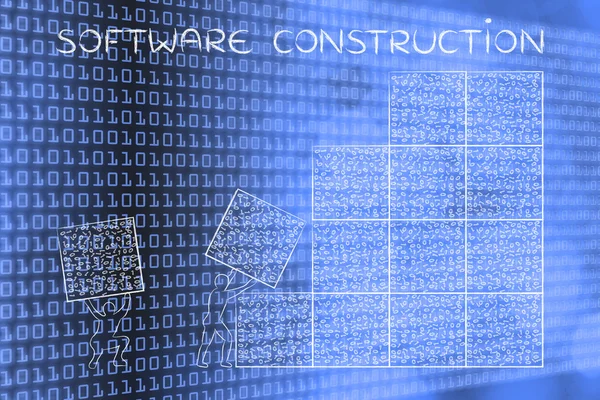 Conceito de construção de software — Fotografia de Stock