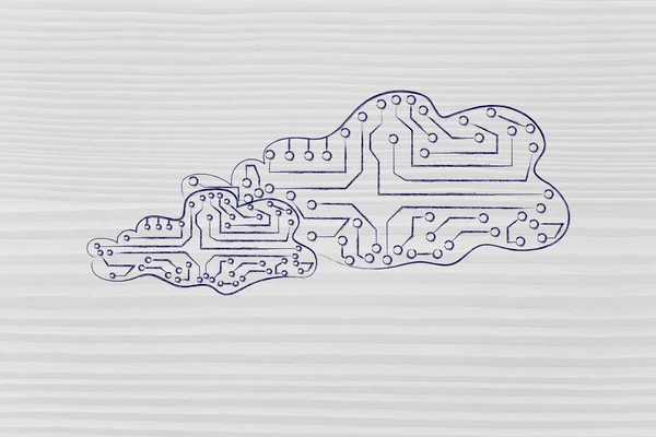 Концепція віддаленого інтернет-сховища — стокове фото