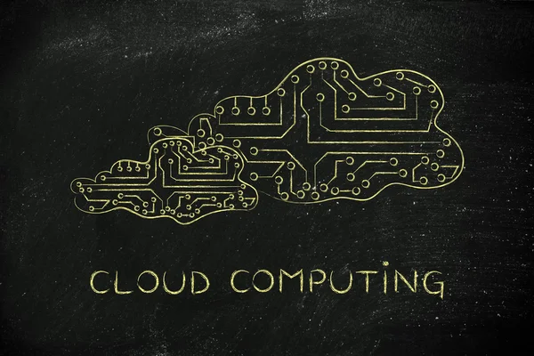 Concetto di cloud computing storage — Foto Stock