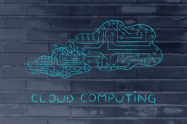 Pojem cloud computingu úložiště — Stock fotografie