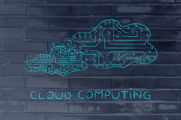 Concepto de almacenamiento cloud computing —  Fotos de Stock