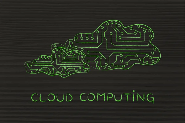 Concepto de almacenamiento cloud computing —  Fotos de Stock