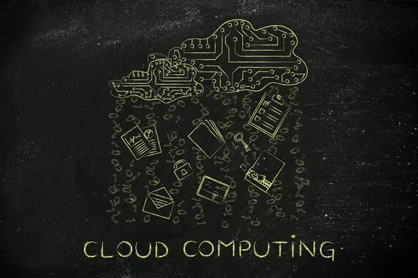 Konzept des Cloud Computing — Stockfoto