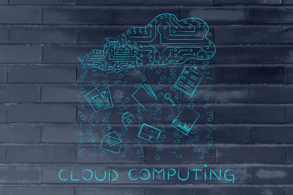 Concept de cloud computing — Photo