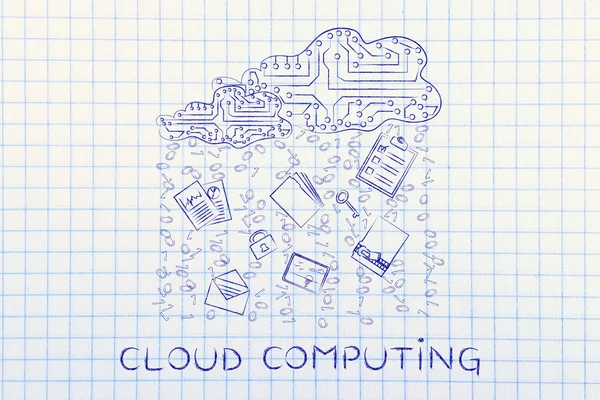 Concepto de computación en nube — Foto de Stock