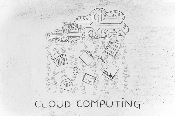 Konzept des Cloud Computing — Stockfoto