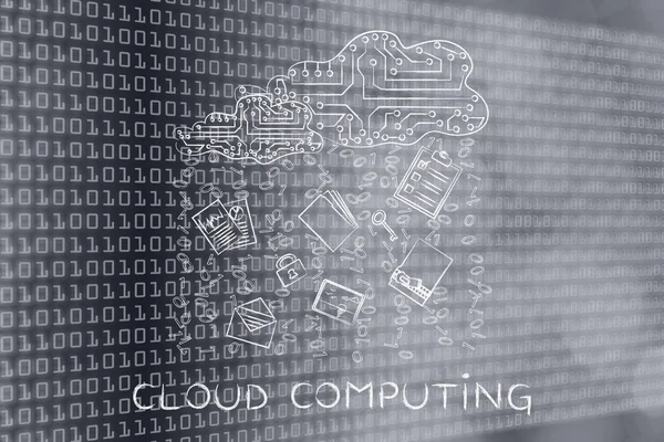 Concetto di cloud computing — Foto Stock