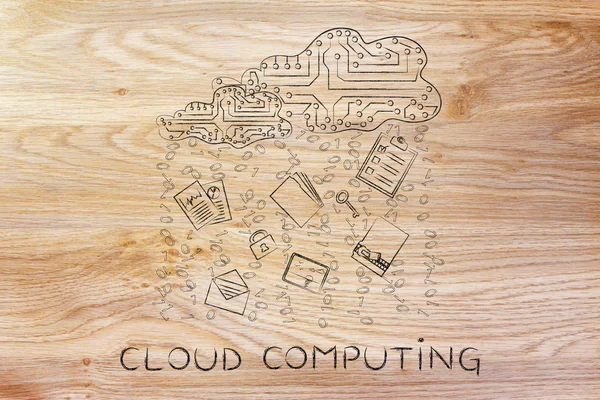 Konzept des Cloud Computing — Stockfoto