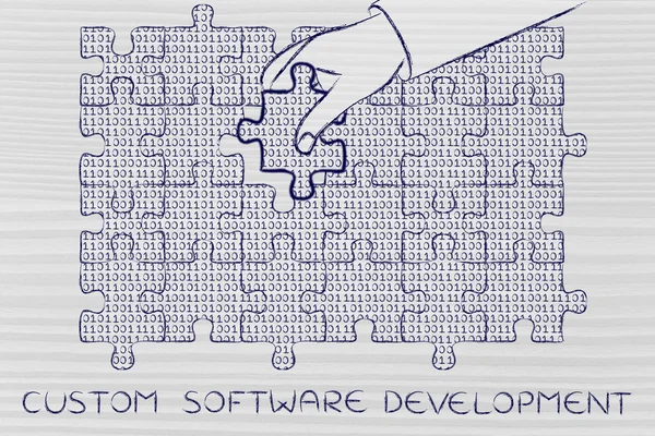 Concetto di sviluppo software personalizzato — Foto Stock