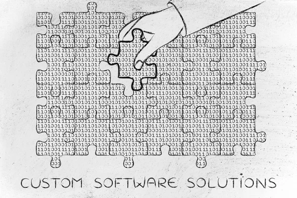 カスタム ソフトウェア ソリューションの概念 — ストック写真
