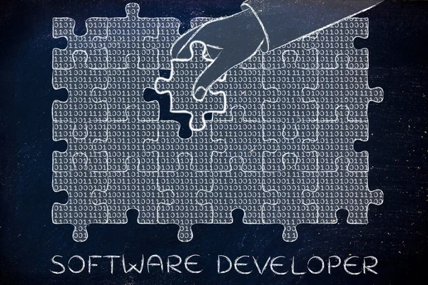 Concepto de desarrollador de software — Foto de Stock