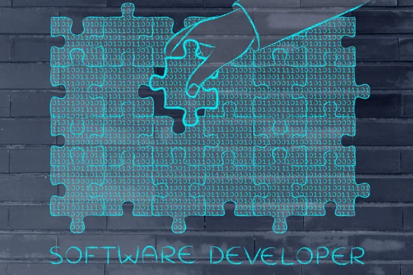 Concepto de desarrollador de software — Foto de Stock