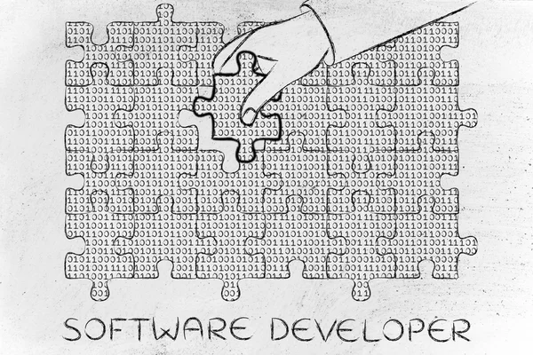 Concetto di sviluppatore di software — Foto Stock